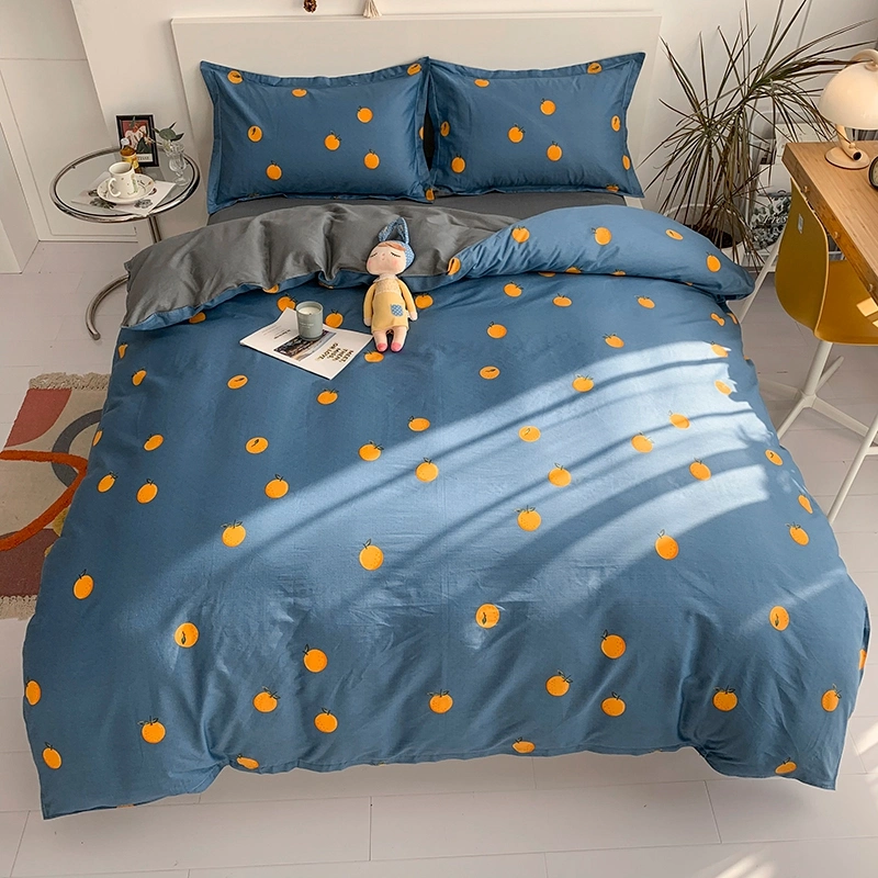 High Quality Home Textiles 4PCS 100% Cotton Coloring Bed Sheets Set Soft Bedding Set