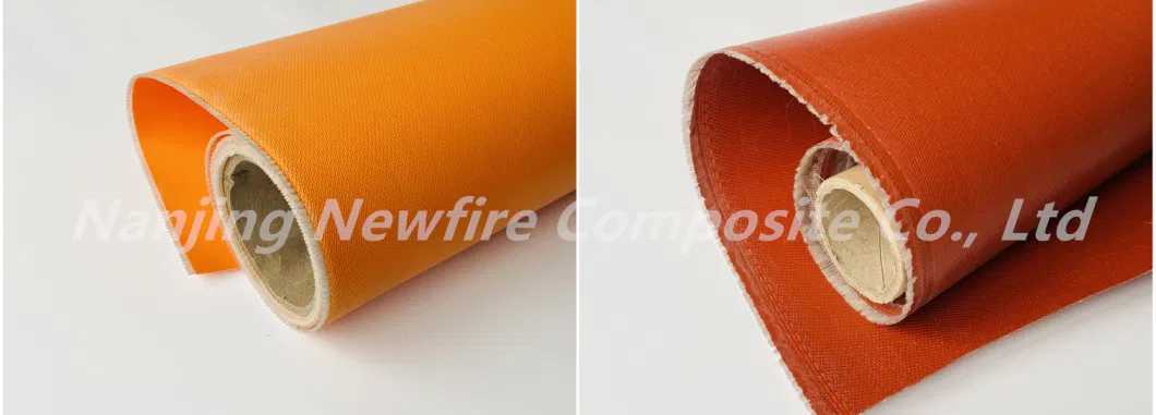 Orange Chrome Yellow Fiberglass Fabric Fireproof Glass Fiber Cloth Coated Silicone/PU/Acrylic