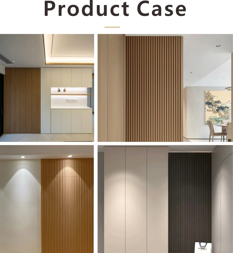 Factory WPC Wall Decor Interior PVC Wooden Fluted Slat