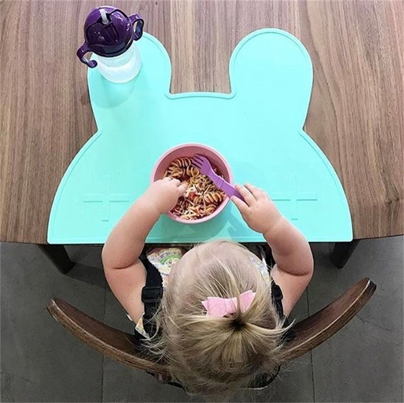 Factory Stock Portable High Temperature Resistance Baby Silicone Coloring Placemat
