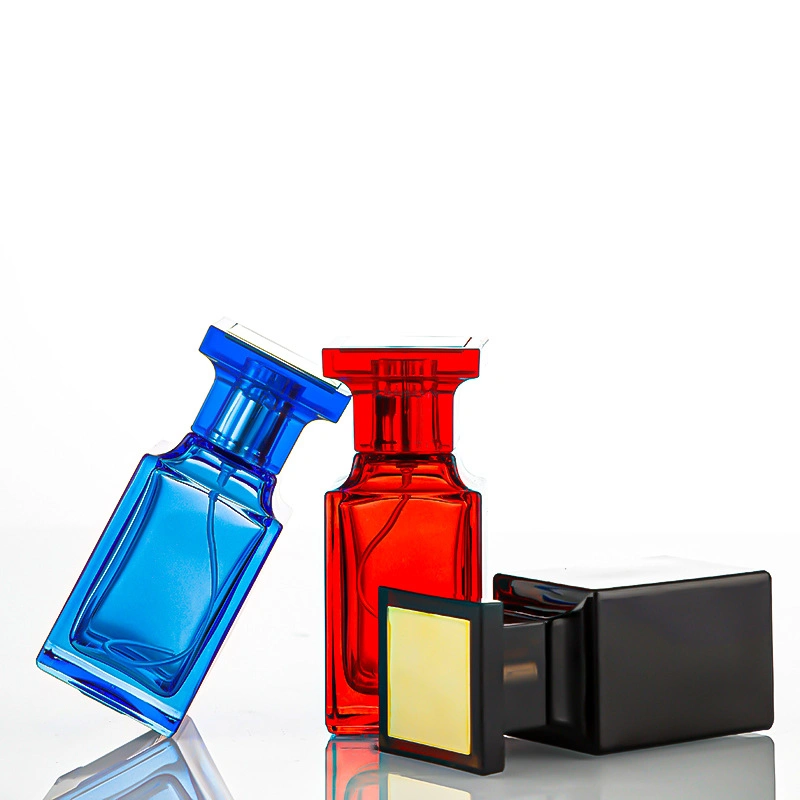 Factory Custom Perfume Bottle 50ml Luxury Black Perfume Glass Bottle with Box