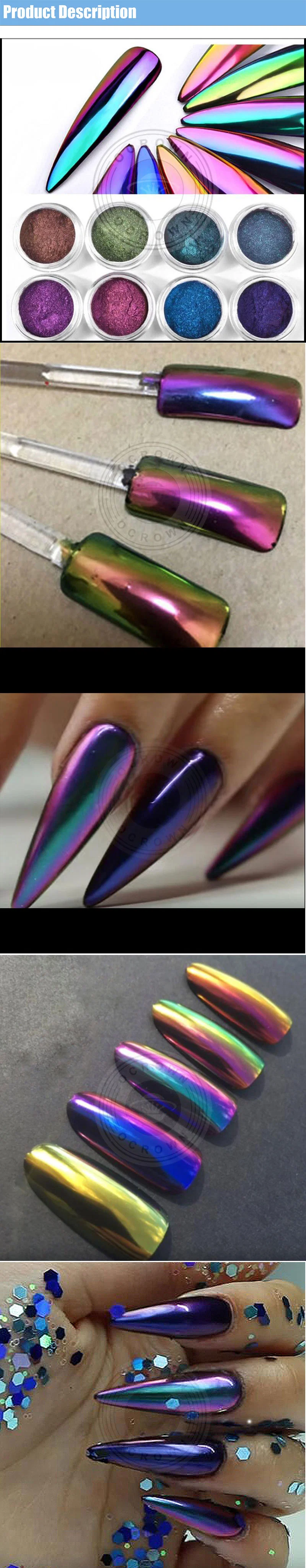 Chrome Chameleon Pearlescent Pigment Mirror Gel Polish Pigment