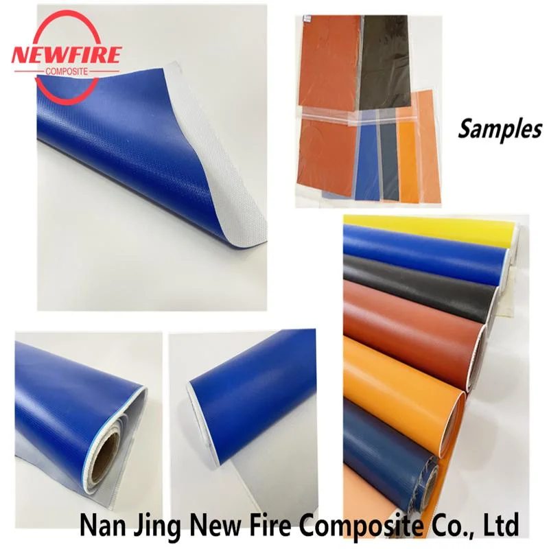 Orange Chrome Yellow Fiberglass Fabric Fireproof Glass Fiber Cloth Coated Silicone/PU/Acrylic