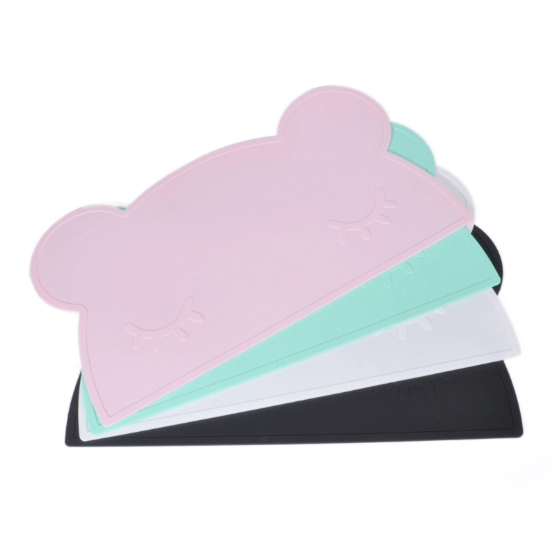 Factory Stock Portable High Temperature Resistance Baby Silicone Coloring Placemat