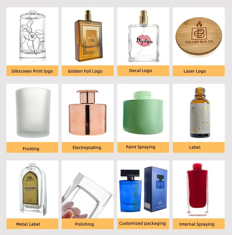 Wholesale 30ml 50ml 100ml High Quality Women Glass Perfumes Bottle Lasting Fragrance Perfumes Spray Bottle Luxury Sample Atomizer Bottle Empty