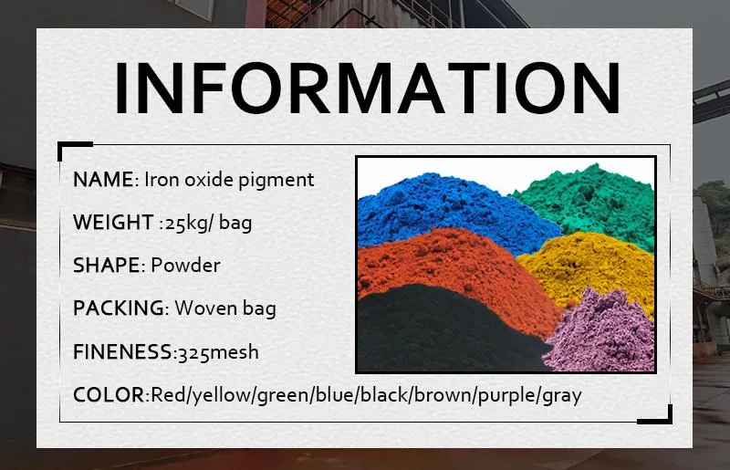 Red/Black/Yellow/Brown/Blue/Green/Purple Iron Oxide Pigment on Sale