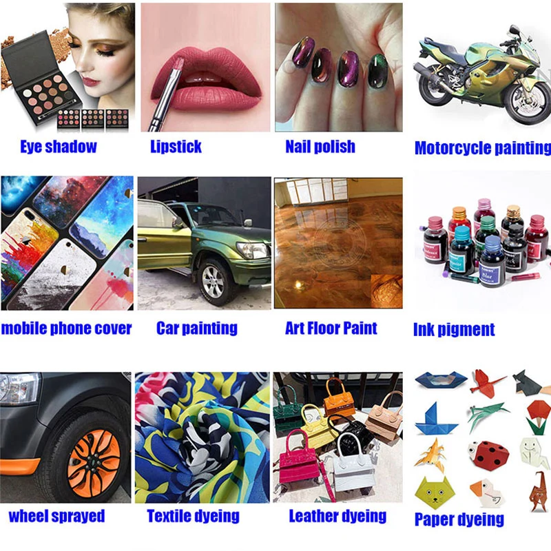 Free Sample Rainbow Effect Holographic Powder Pearlescent Pigment for Car Paint