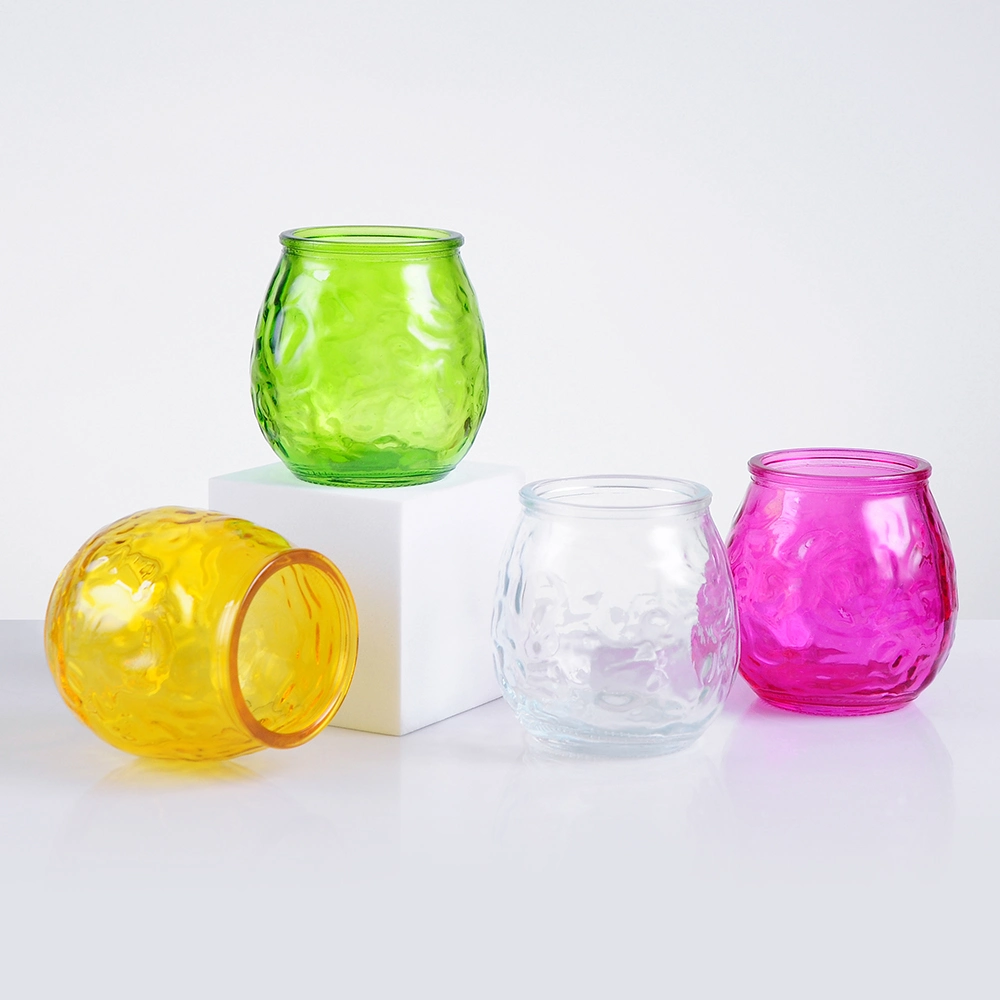 Glass Ball Bowl Shaped Candle Holders Wholesale Storage Luxury Empty Custom Logo Colorful Container Crystal Glass Candle Jars