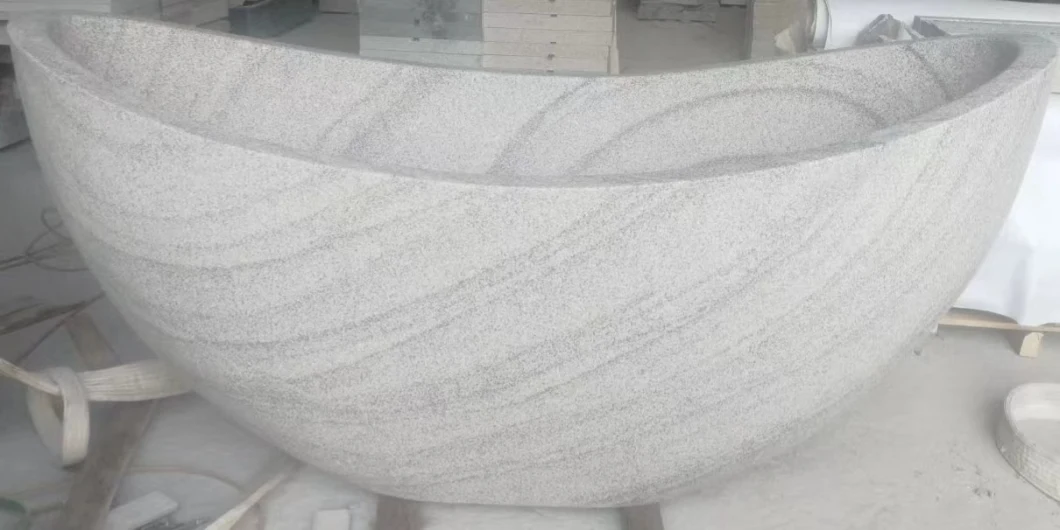 European Standard Red Bathroom Freestanding Stone Bathtub