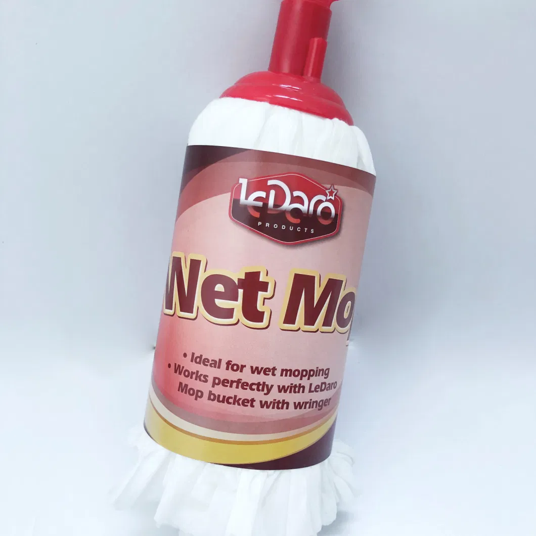 Customized Color Cotton Mop with 110 Grams in 80% Polyester, 20% Polyamide Spunlace Nonwoven for Cleaning All Floor