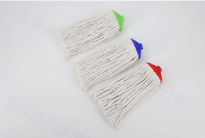 Cotton Yarn Mop Head Round Head Mop Narrow Width Plastic Head