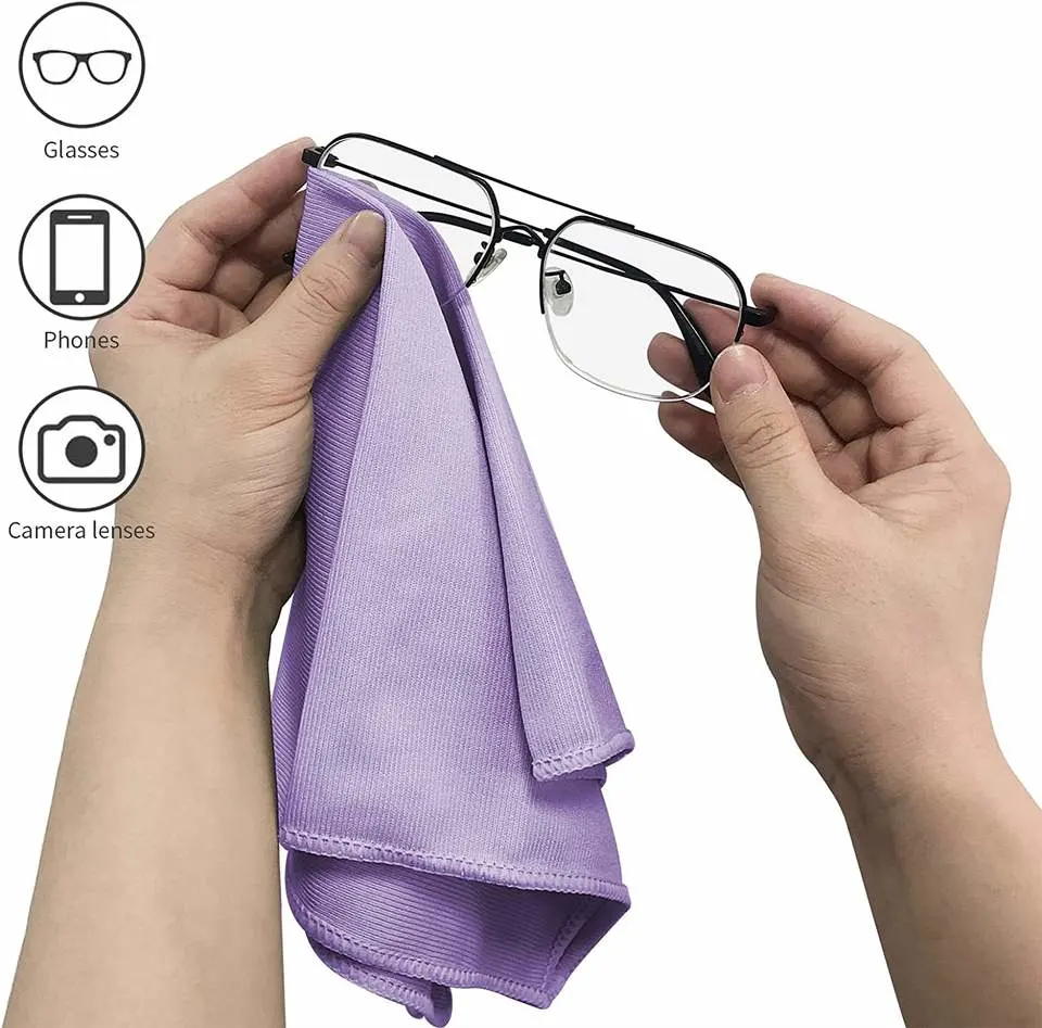 Microfiber Glass Cleaning Cloth Lint Free Quickly Clean Window Glasses