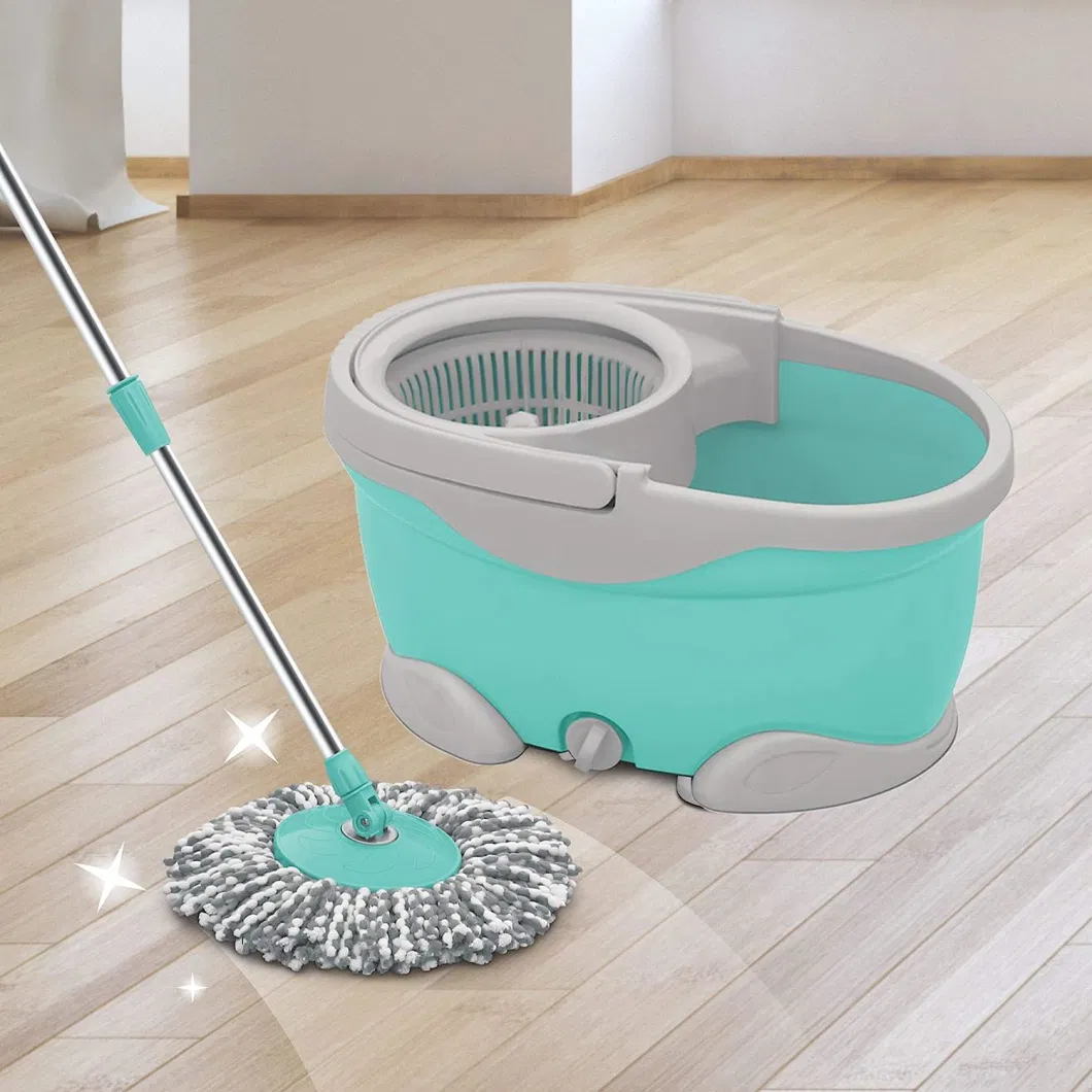 360 Spinning Mop Bucket Floor Cleaning Mopping System Bucket Spin Mop