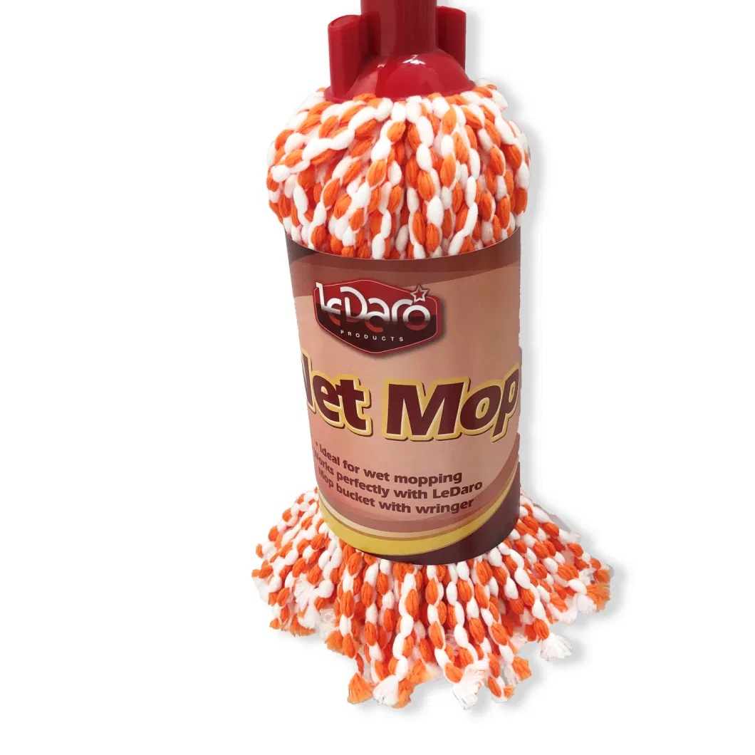 Wholes Price Customized Color Wet Mop with 160 Grams in 100% Polyester for All Floor Cleaning