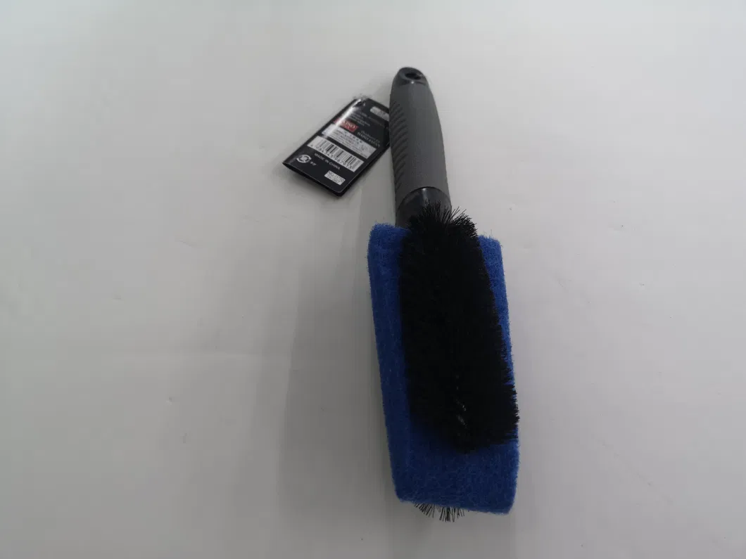 Scouring Pad with Nylon Bristle and PVC Handle of Car Brush