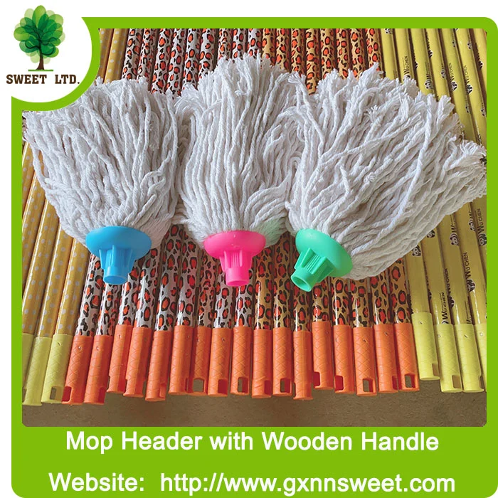 Round Microfiber Mop 360 Floor Mop with Wooden Handle