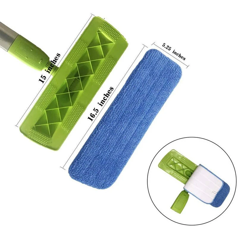 Flat Mop Cloth Clasp Type Water Spray Mop Head Replacement Cloth Microfiber Mop