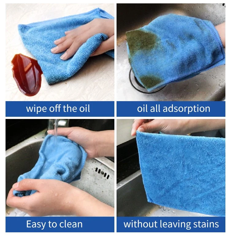 Custom Size Colorful Multi Function Absorbent Microfiber Warp Towel for Carcare Auto Detailing Washing Kitchen Cleaning Cloth All Purposes