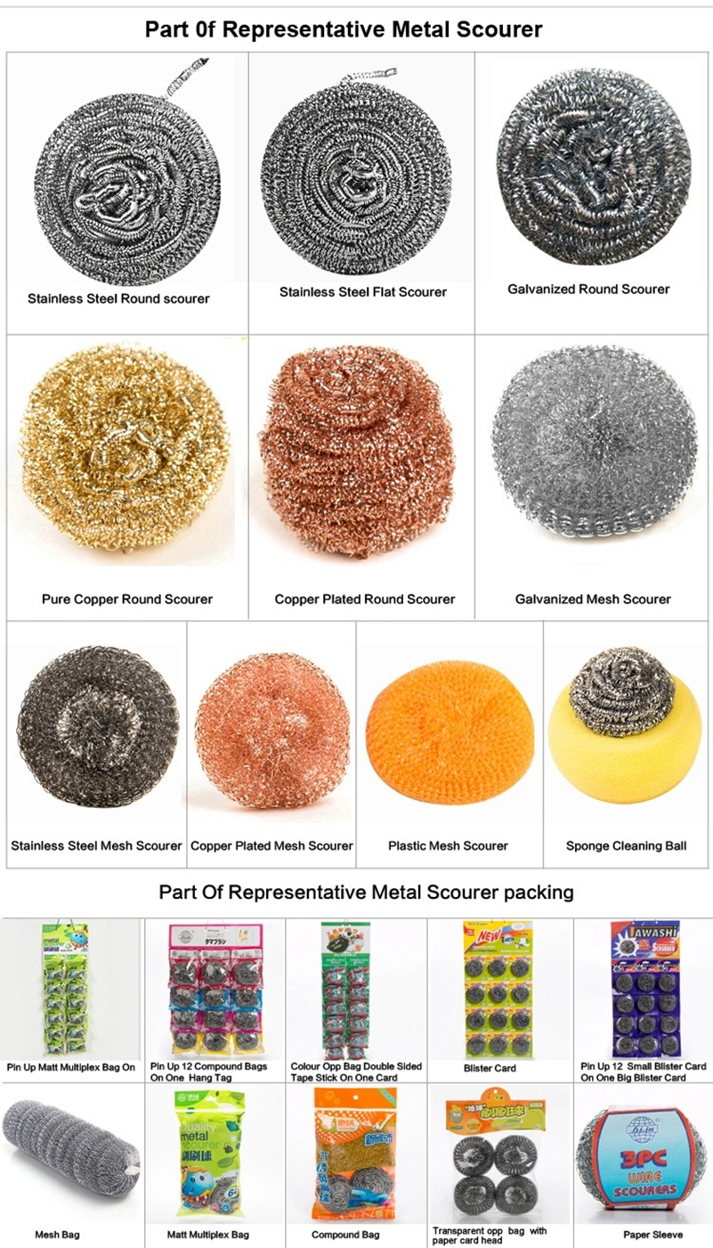 Stainless Steel Wire Sponge Scouring Pad Scourer Raw Material Cloth