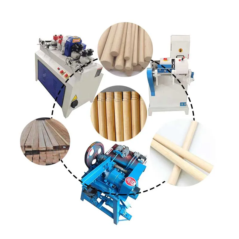 Factory Sale Broom Handle Making Machine Mop/Wood Single Round Pole Sander Machine/Pole Sanding Polishing Machine/ Woodworking Round Stick Machine