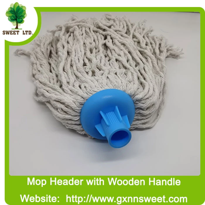 Wholesale Custom Cotton Mop with Yarn Wet Mop Plastic Head