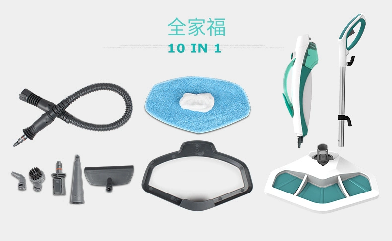 Convenient 10-in-1 White Steam Mop Cleaner