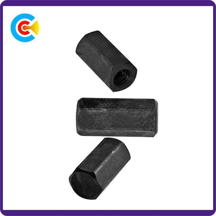 Carbon-Steel/Stainless-Steel Double-Headed Flat Hexagonal Hollow Column Connector for Building