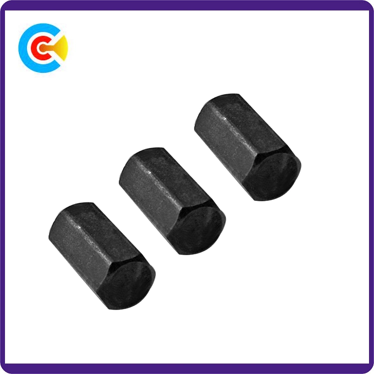 Carbon-Steel/Stainless-Steel Double-Headed Flat Hexagonal Hollow Column Connector for Building