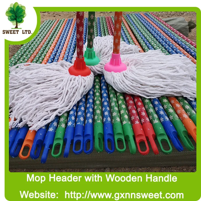 Wholesale Custom Cotton Mop with Yarn Wet Mop Plastic Head