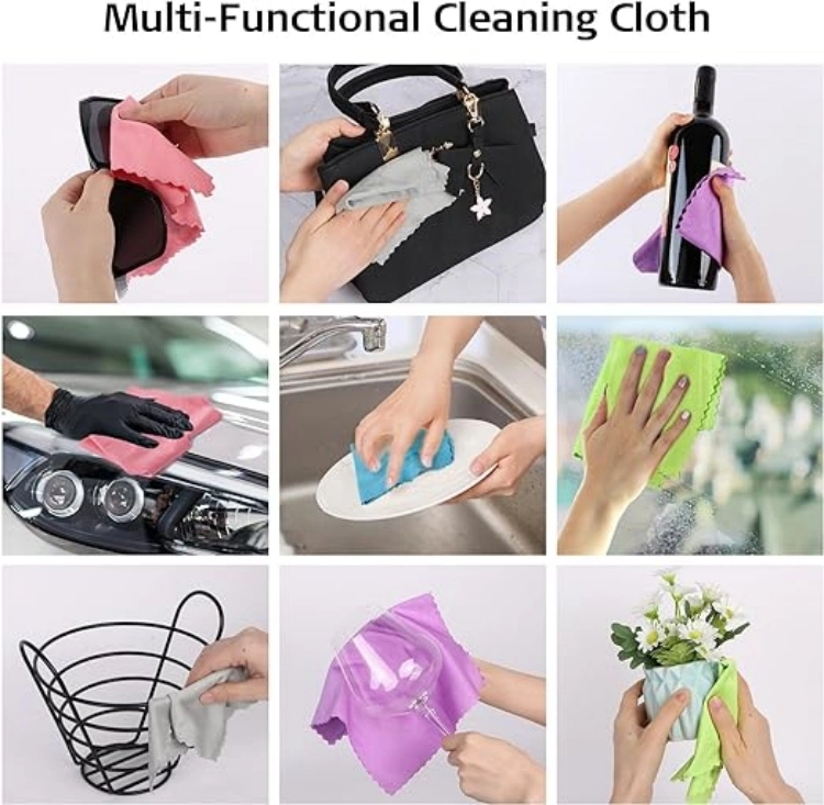 High Absorbency Lint Free Microfiber Cleaning Cloth for Mirror Windows Stainless Steel