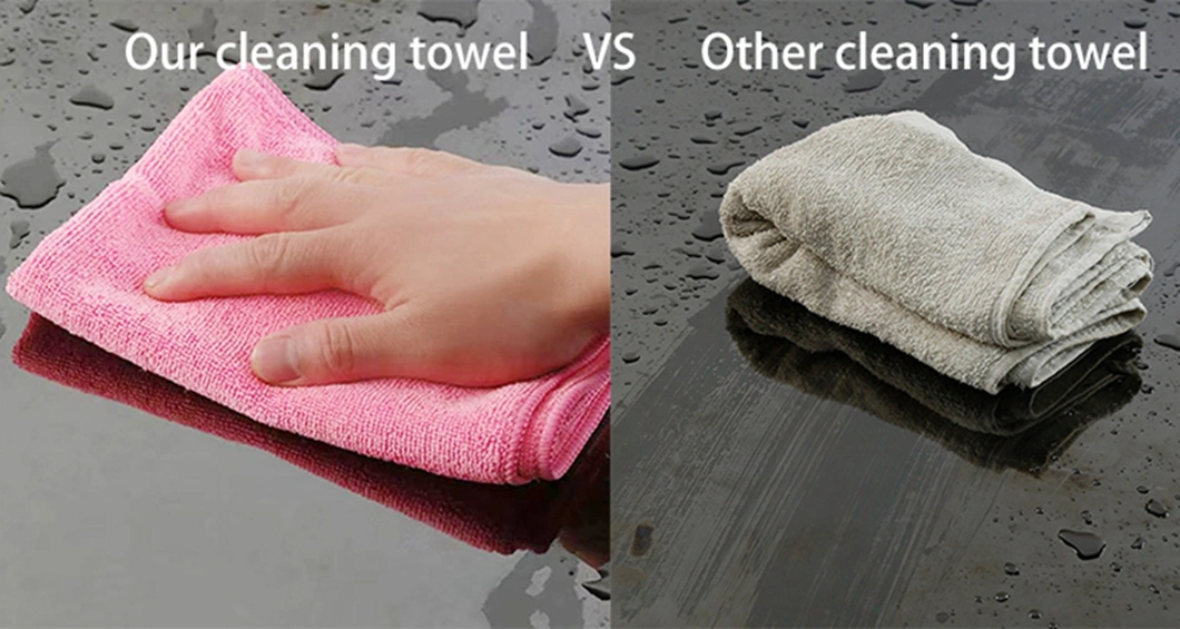 Microfiber Cleaning Cloth Super Absorbent Kitchen Microfiber Cleaning Towel Soft Cloth Support Customized Logo