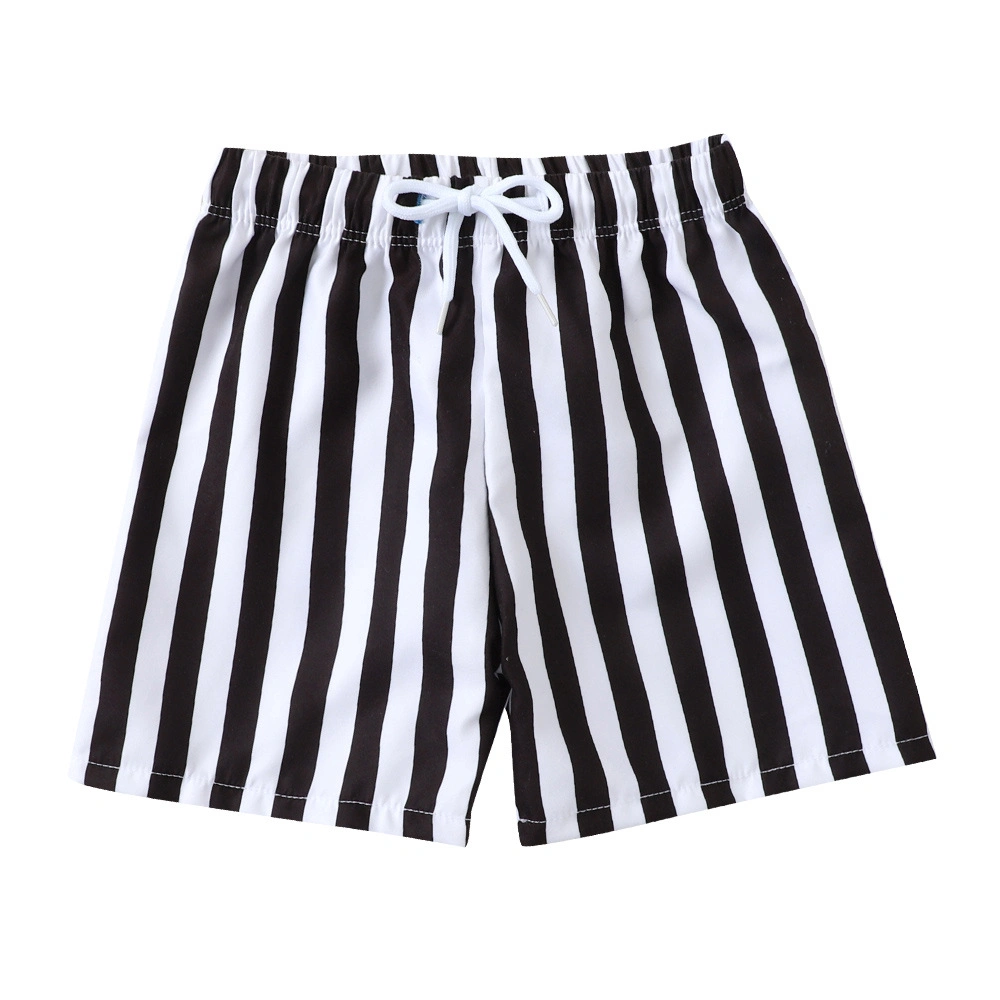 2-16y Boys Green/White Stripe Shorts Summer Teenage Big Boys Swimming Shorts Kids Boys Beach Shorts Children&prime;s Pants Clothing Recycled Polyester Microfiber