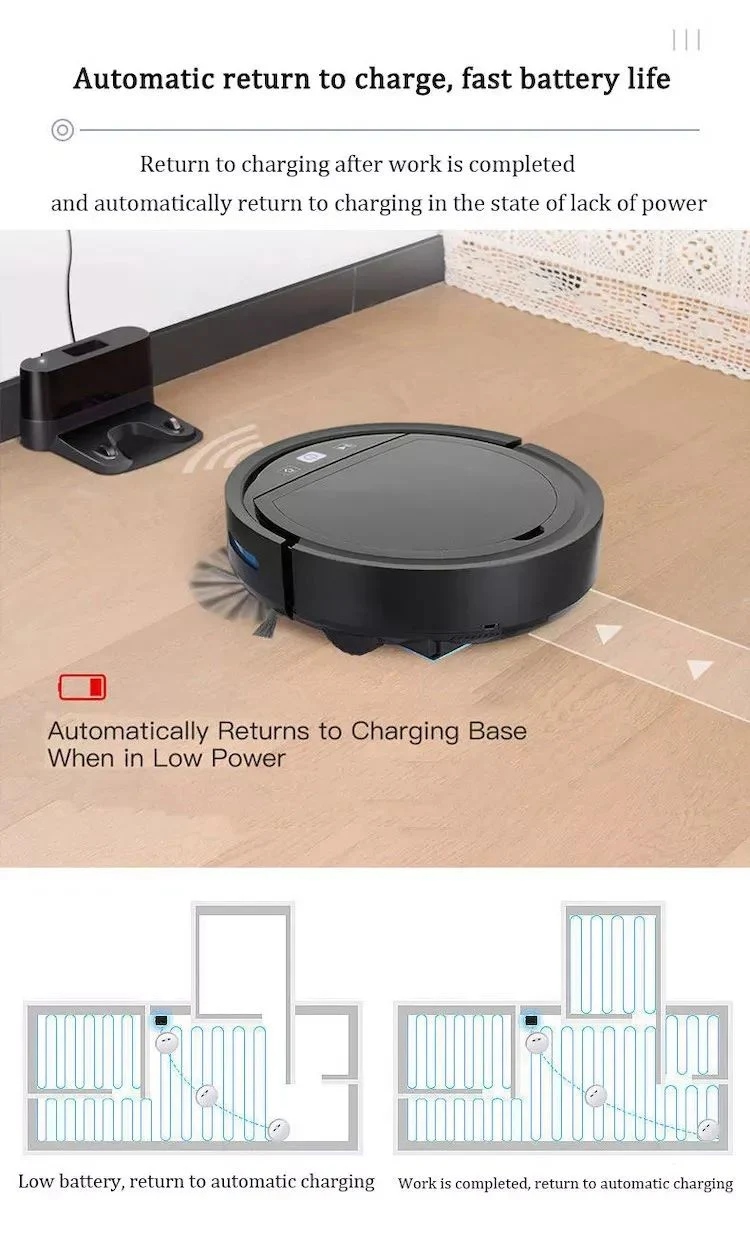 Smart Robotic Vacuum Cleaner Mop Cleaning Remover Dust with Alexa Sweeping Robot