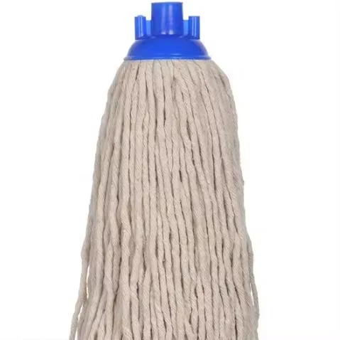 Round Floor Cleaning Mop Head Cotton and Polyester Mop Head Industrial Cut End