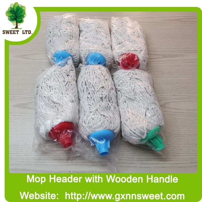 Wholesale Custom Cotton Mop with Yarn Wet Mop Plastic Head