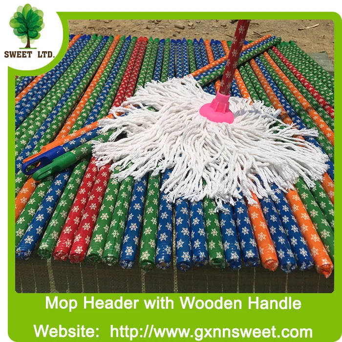 Wholesale Custom Cotton Mop with Yarn Wet Mop Plastic Head