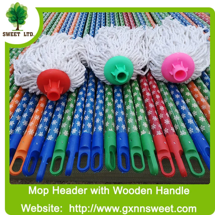 Wholesale Custom Cotton Mop with Yarn Wet Mop Plastic Head