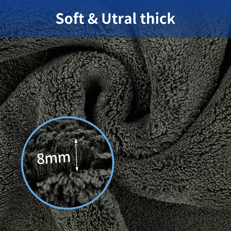 Super Plush Microfiber Dust Removal 8mm Coral Fleece Towel Cleaning Cloth for Car Clean House Clean