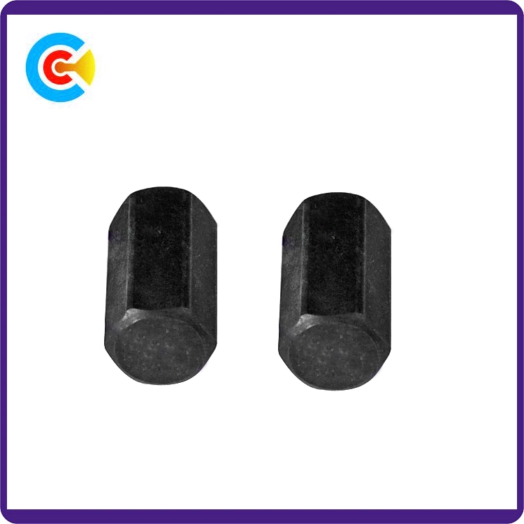 Carbon-Steel/Stainless-Steel Double-Headed Flat Hexagonal Hollow Column Connector for Building