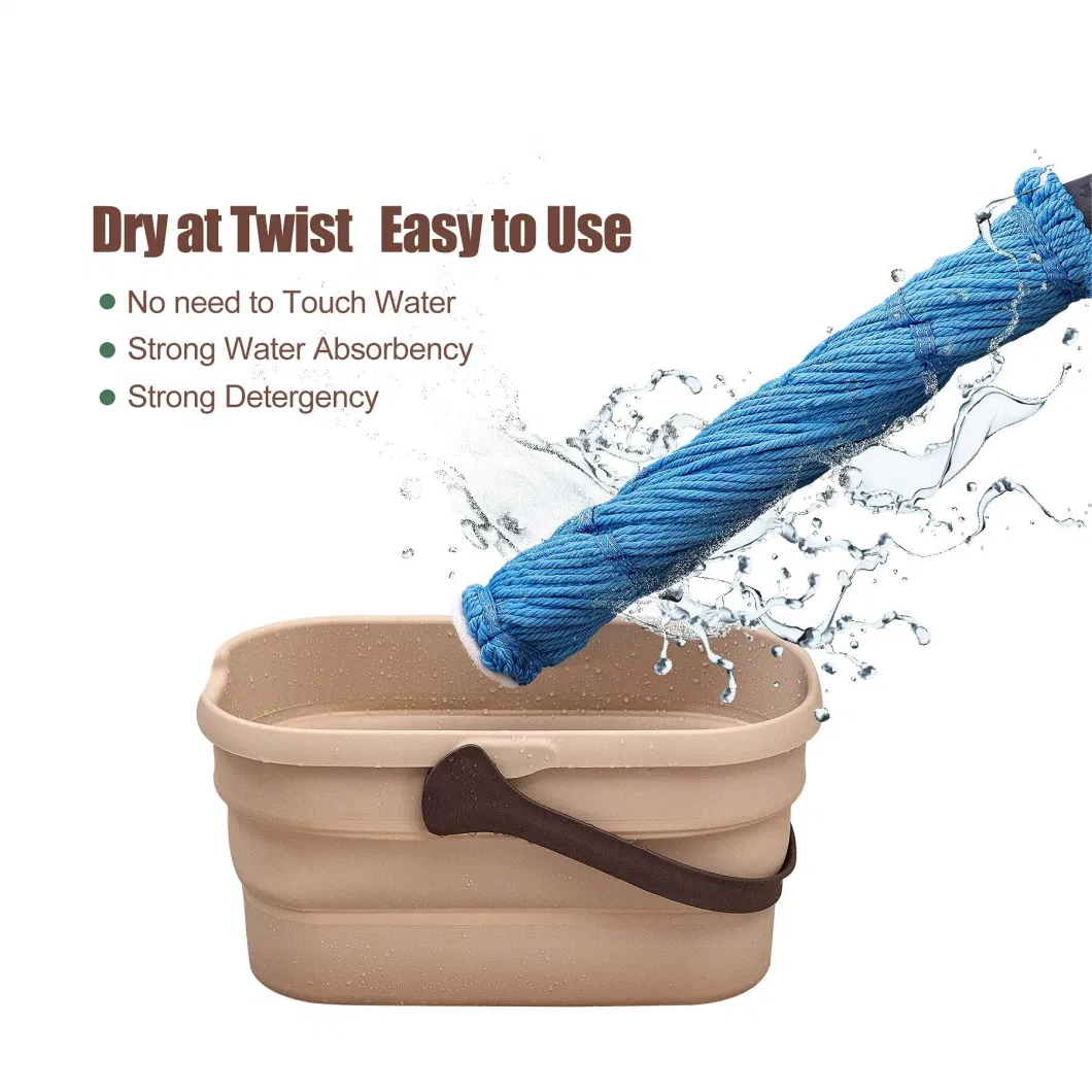 Commercial Household Clean Hardwood Floor Cleaning Reusable Heads Easy Wringing Twist Mop