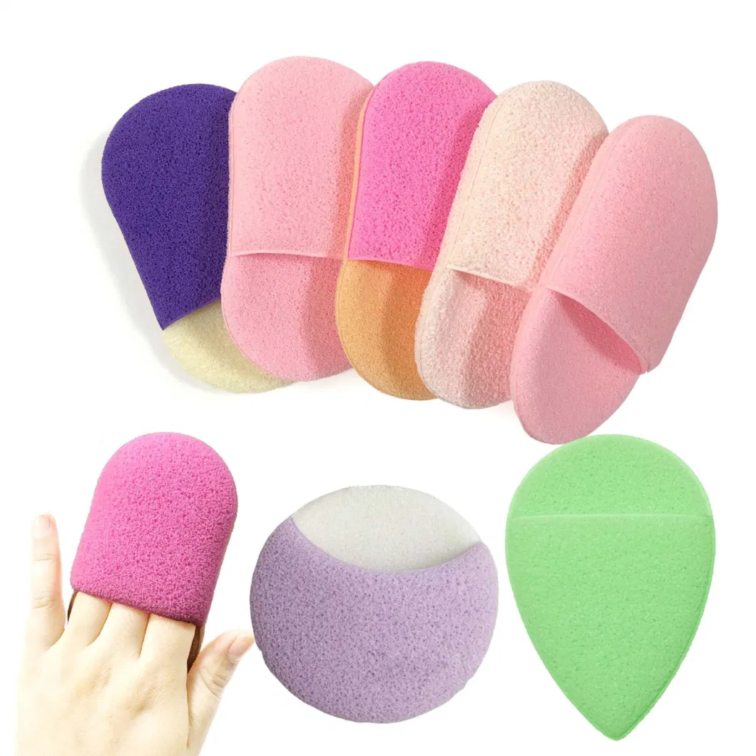 Reusable Mini Finger Air Cushion Puff Multi Colored Eco-Friendly Skin Care Makeup Remover Cleaning Sponge Face Cleaning Pad for Women