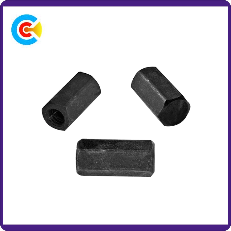 Carbon-Steel/Stainless-Steel Double-Headed Flat Hexagonal Hollow Column Connector for Building