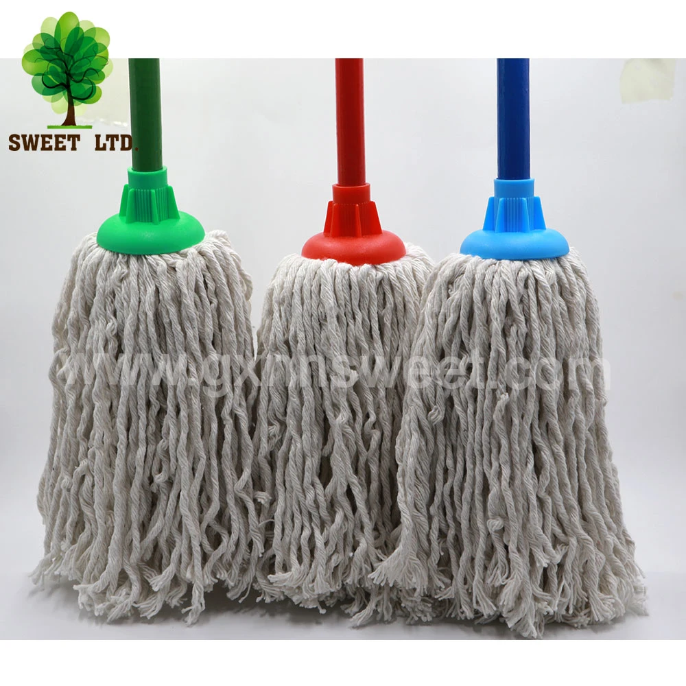 Wholesale Custom Cotton Mop with Yarn Wet Mop Plastic Head