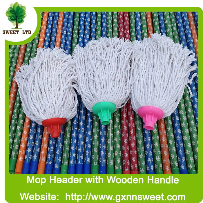 Wholesale Custom Cotton Mop with Yarn Wet Mop Plastic Head