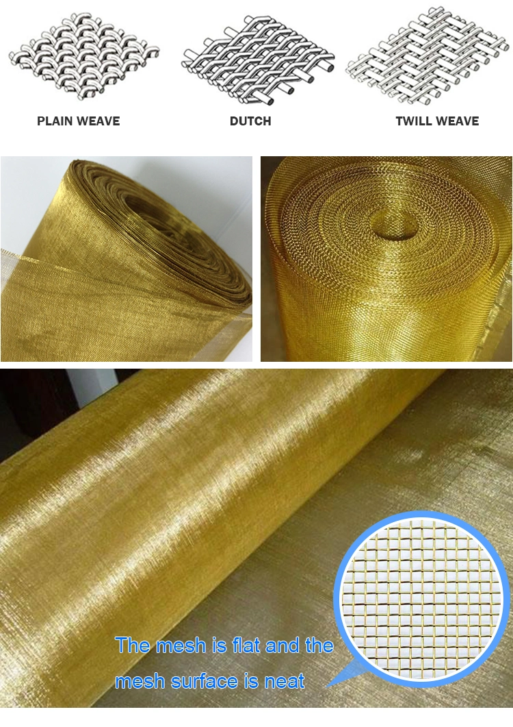 #20 30 40 50 60 70 90 100 Brass Screen Wire Mesh Filter Cloth