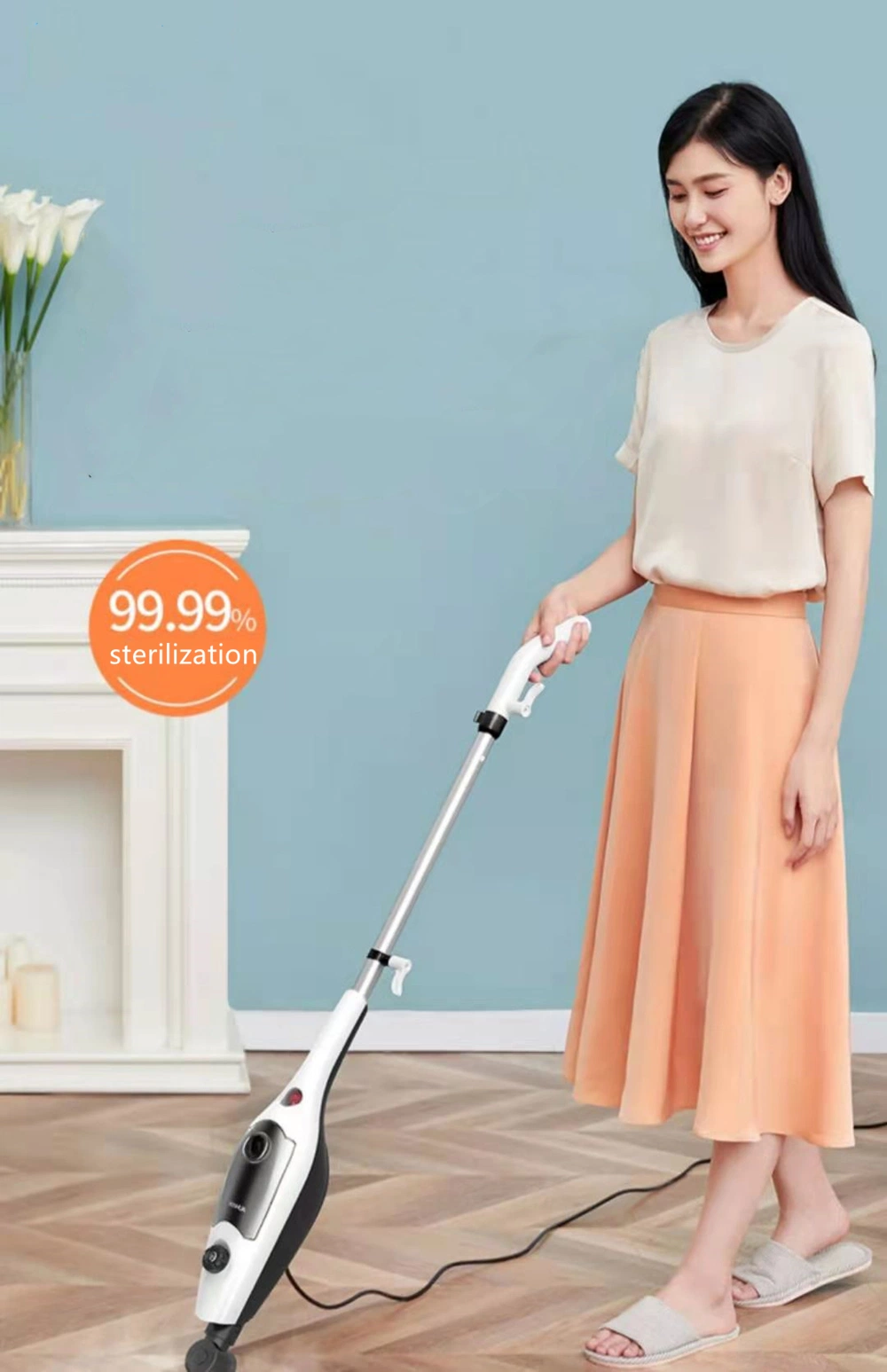 Detachable Handheld Steam Mop with 180 &Deg; for Powerful Cleaning