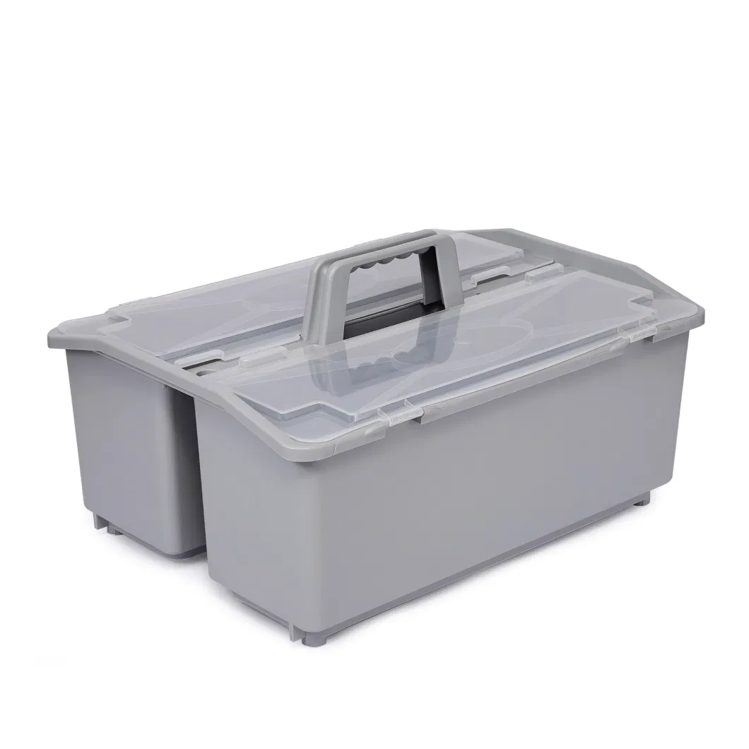 2*10L Clean Dirty Compartment Bucket 20L Flat Mop Cleaning Bucket