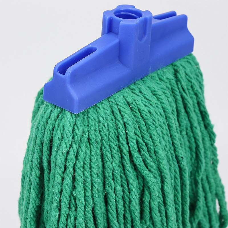 Custom Detachable Wet Round Screw on Cotton Mop Head Looped for Floor Clean