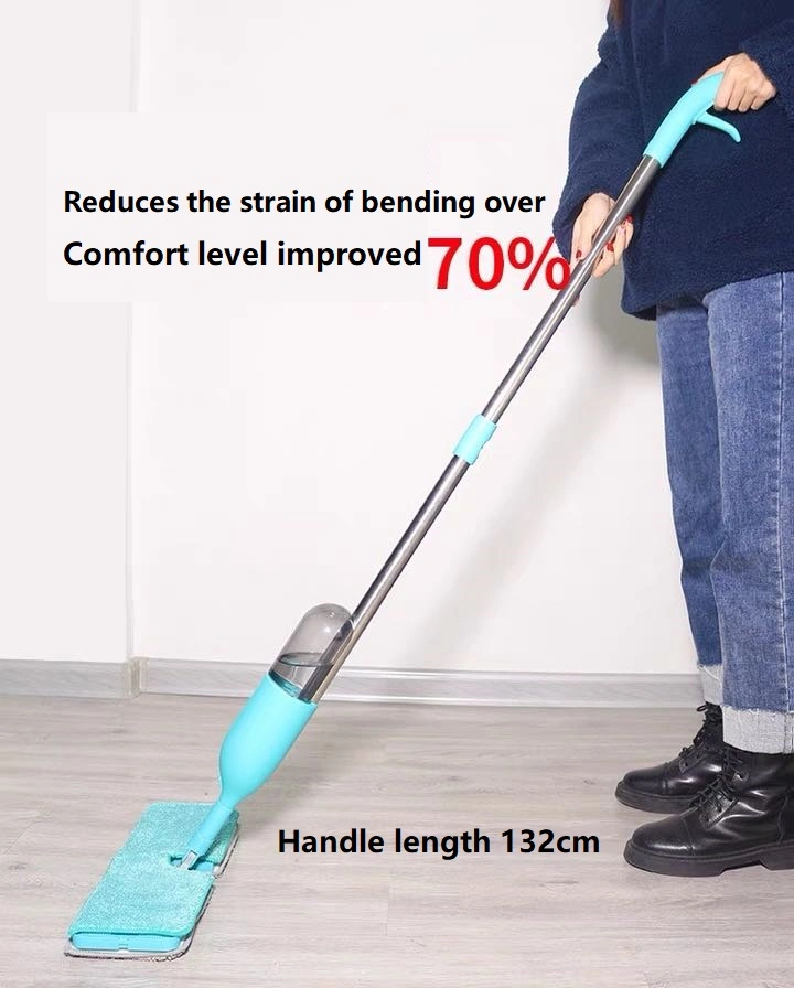 Spraying Flat Mop Double-Sided Microfiber Clothes Dry Wet Spray Mopping