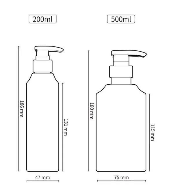 200/500ml Amber Pet Plastic Frosted Wine Red Shower Gel, Body Lotion Cosmetic Depressed Sloping Shoulder Bottle